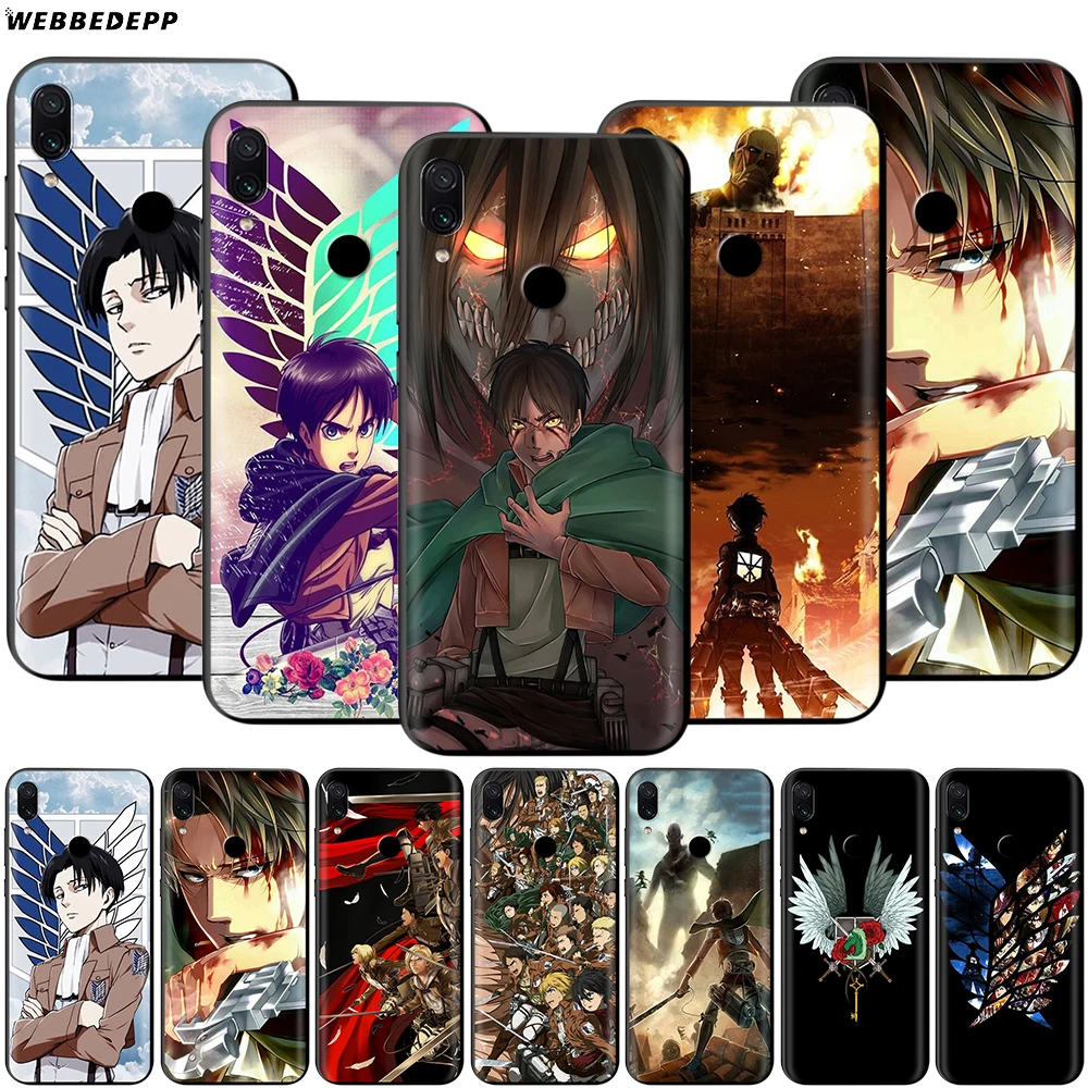 

Webbedepp Anime Attack on Titan Case for Xiaomi Redmi 4A 4X 5 5A 6 6A 7 7A S2 Note Go K20 Pro Plus Prime