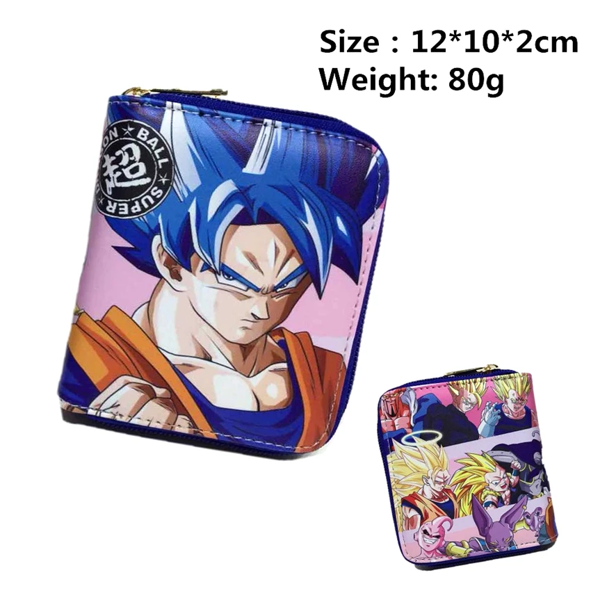 Аниме Dragon Ball Супер короткий кошелек Goku Vegeta Pu для мальчиков и девочек на молнии Держатель для карт Кожаный маленький кошелек Женский мини-сумка для монет - Цвет: A