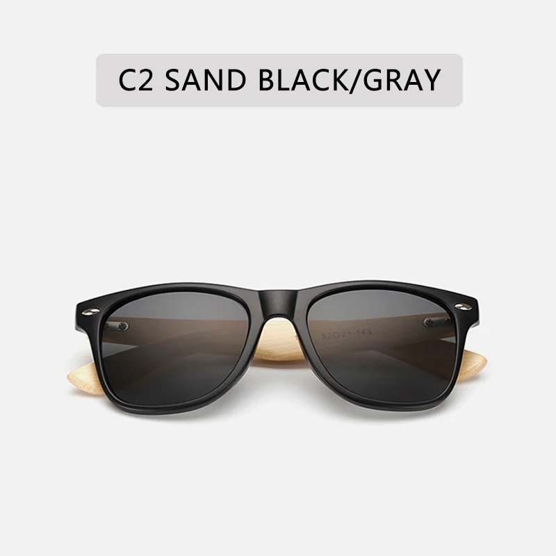 Деревянные бамбуковые женские солнцезащитные очки мужские зеркальные UV400 Солнцезащитные очки из натурального дерева золотисто-синие уличные очки мужские солнцезащитные очки - Цвет линз: C2