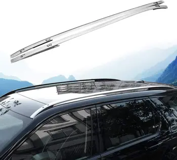 

2 Pcs Aluminum Roof Rail Rack Luggage Baggage Rack Fit for Land Rover- Discovery Sport 2015-2020 - Silver