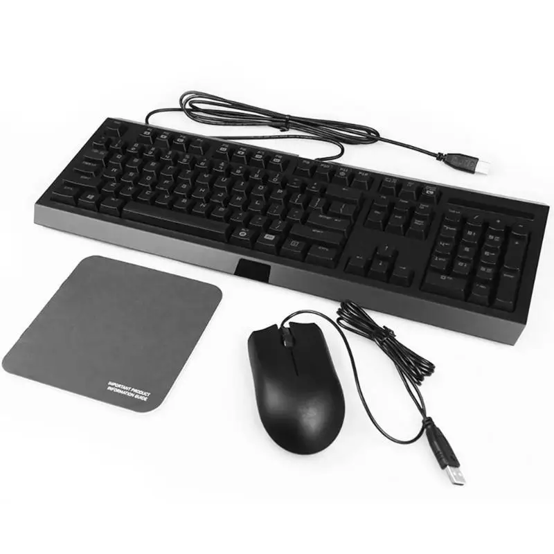 Razer игровая клавиатура комбинированные мыши Abyssus Эфирная USB Проводная 1800 dpi эргономичная игровая клавиатура 10 программируемых клавиш набор мыши