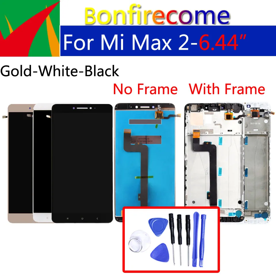 6 44 &quotОригинальный дисплей для Xiaomi Max 2 ЖК сенсорный экран дигитайзер с рамкой