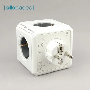 

Allocacoc Powercube Eu Power Extension Socket Power Strip Swiss Smart Plug Multiprise Thief EU Plug 5 Outlet Tee Smart Extension
