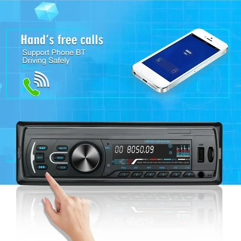 Mp3-плеер 1 Din автомобильный в тире стерео аудио FM bluetooth-гарнитура FM/USB/SD/mp3-плеер