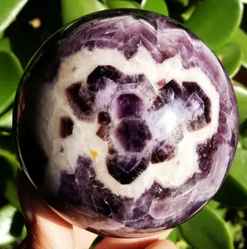 

537 73 NATURAL Dream Amethyst Crystal sphere ball Orb em Stone(023)