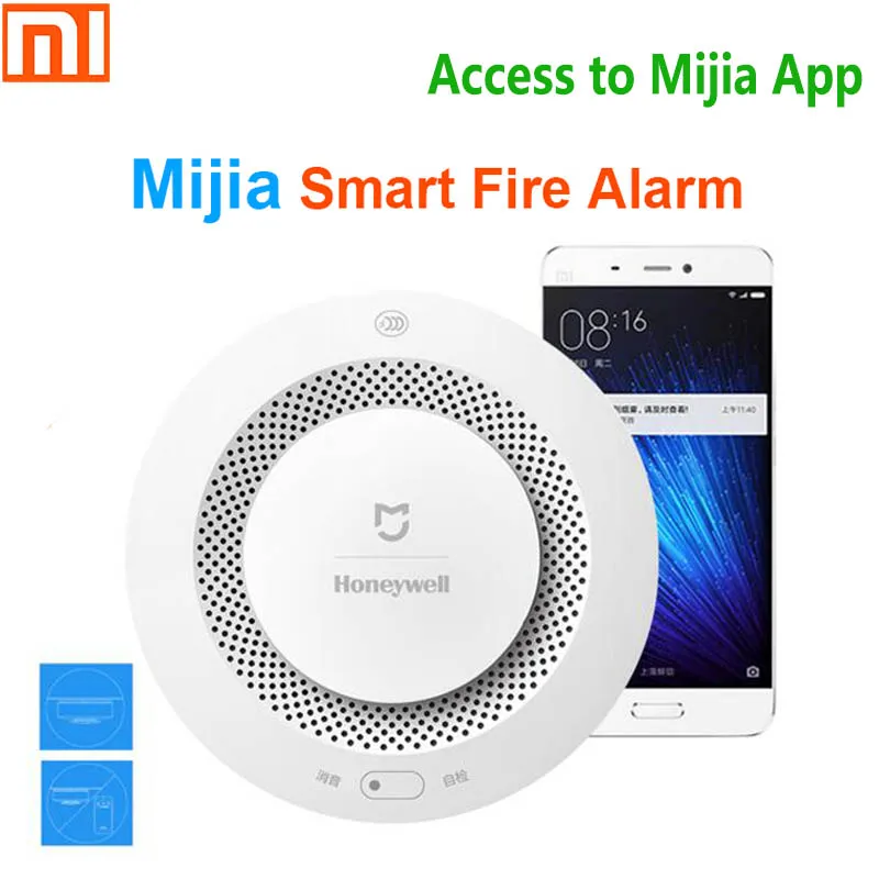 Оригинальный детектор пожарной сигнализации Xiaomi Mijia Honeywell звуковой визуальный