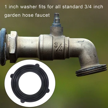 

100Pack Garden Hose Washers Rubber Washers Seals Self Locking Tabs Washer Fittings for 3/4 Inch Garden Hose