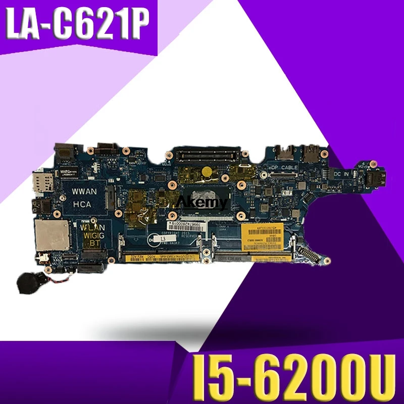 Материнская плата для ноутбука DELL Latitude E5270 материнская с I5-6200U процессором YM98P 0YM98P