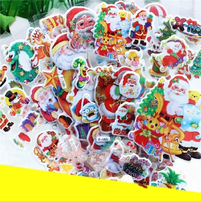 Дети ремесла наклейки много Санта-Клаус характер игрушки дети праздник подарок