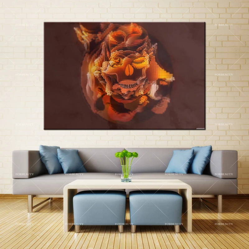 Forbeauty Canvas Painting Wall Art skull Spray Printing Waterproof Ink Home Decor | Дом и сад