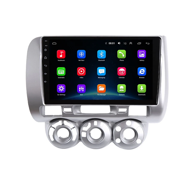 Sale 9" 2.5D IPS Android 9.1 Car DVD Multimedia Player GPS For honda Fit jazz 2004 2005 2006 2007 car radio DSP32EQ stereo navigation 16