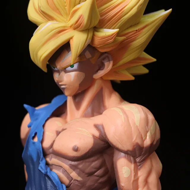 35cm Son Goku Super Saiyan Figura Dragon Ball Z Super Master Stars Peça O Filho  Goku Manga Estatueta Pvc Brinquedos Modelo para crianças