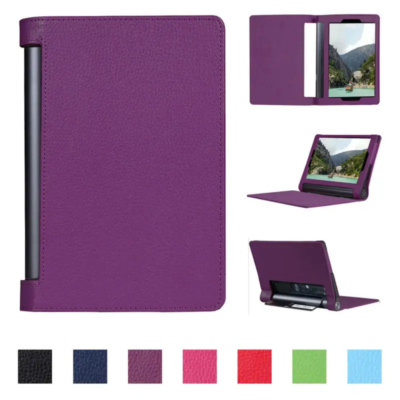 Тонкий чехол для планшета lenovo Yoga Tab 3 Pro 10,1 YT3-X90F/L/X из искусственной кожи, чехол-подставка для lenovo Yoga Tab 3 Plus 10,1 YT-X703L/F - Цвет: Фиолетовый