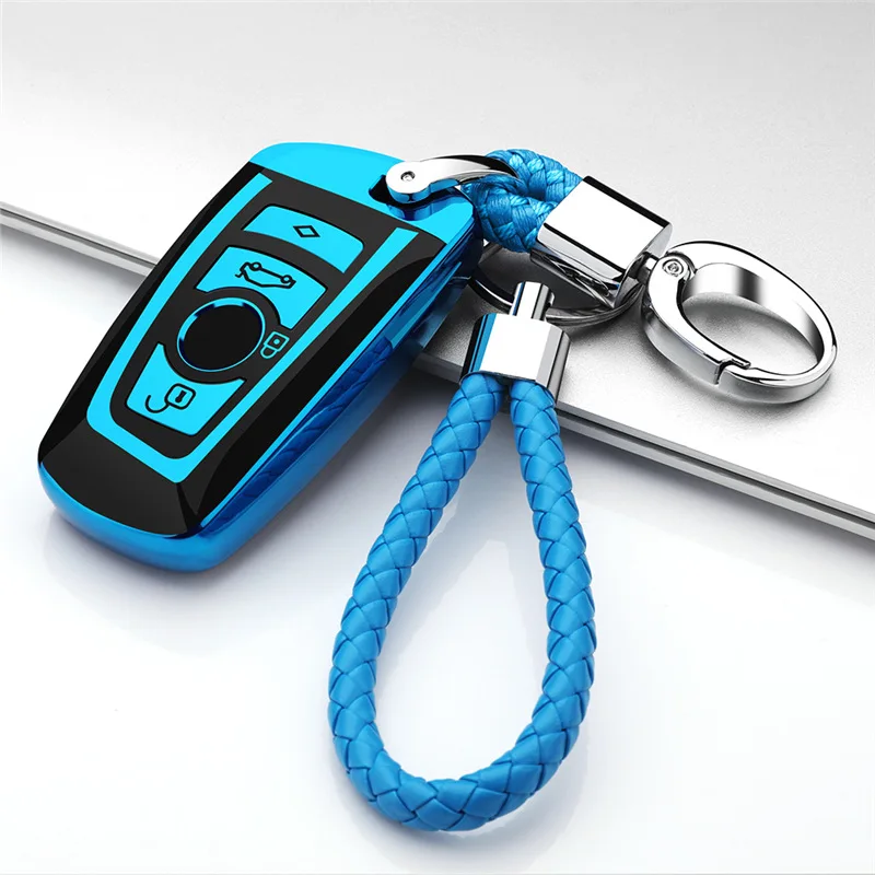 Мягкий ТПУ брелок для ключей Автомобильный ключ чехол для BMW 1 3 4 5 6 7 серии F10 F20 F30 смарт 3 кнопки для BMW чехол для ключей автомобильные аксессуары