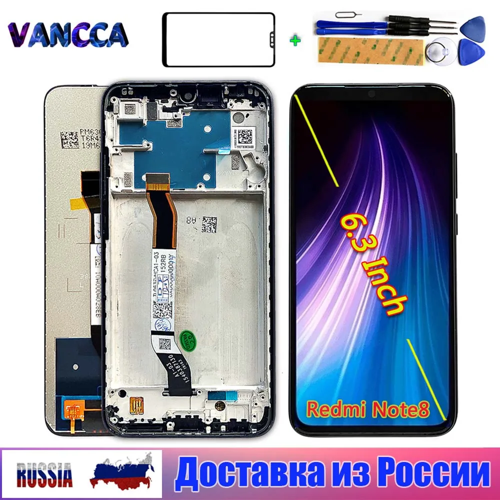 ЖК дисплей для Xiaomi Redmi Note 8 сенсорный экран 6 3 дюйма Vancca 10 мультисенсорное