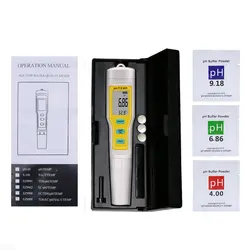 Stylo testeur de PH 3 en 1 TDS & EC, testeur numérique de PH du sol et de l'eau, 0.0 à 14.0, pour Aquarium et piscine 