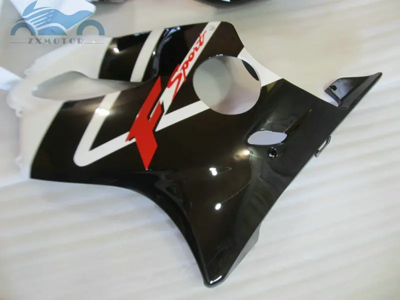 ABS пластик инжекторный комплект Подходит для Honda CBR 600F4i 2001 2002 2003 CBR600F4i 01 02 03 чернобелый обтекатель комплекты деталей HT36