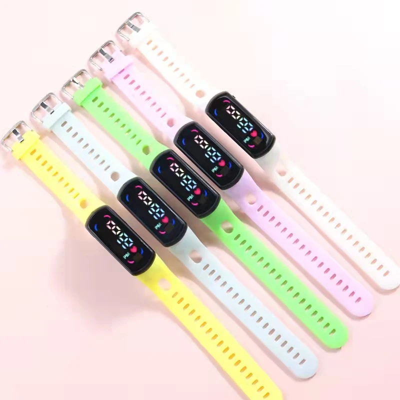 2021 Fashion LED Watch Touch Watches Colorful Lights Detachable Strap Waterproof Boy Girls Student Electronic Bracelet Watches