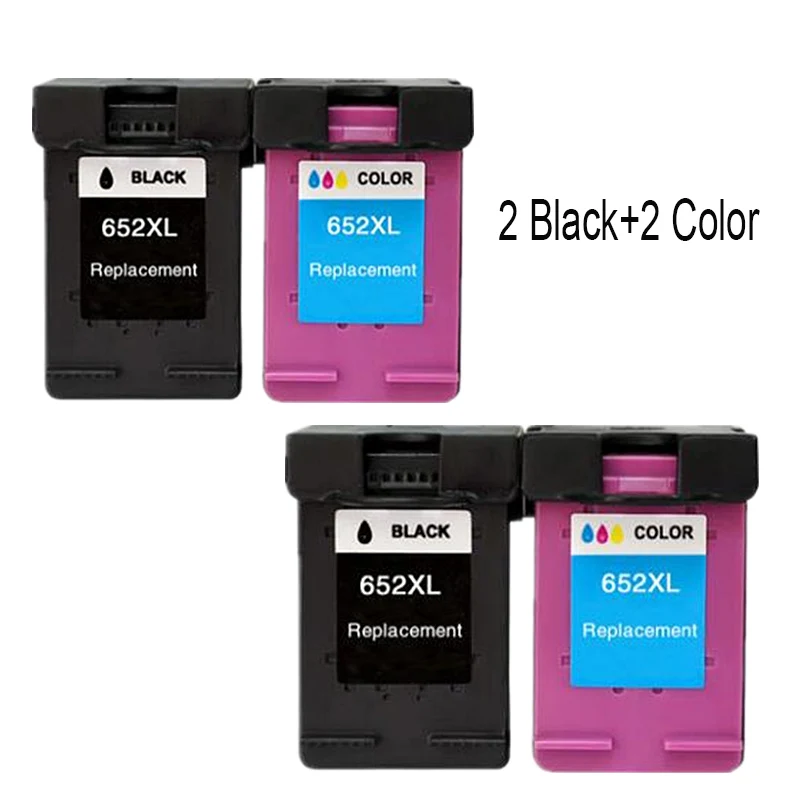 2Black 2Color HTL 652XL 652 сменный картридж для принтера для hp 652 XL для hp с чернилами hp Deskjet 1115 1118 2135 2136 2138 3635 3636 3835 4535 - Color: 2Black 2Color