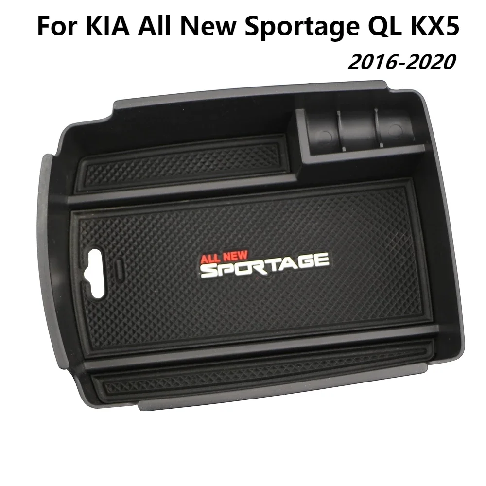 1 PCS/set Car ABS Central Armrest Storage Box Container Holder Tray For KIA All New Sportage QL KX5 2016 - 2020 AT Accessories | Автомобили