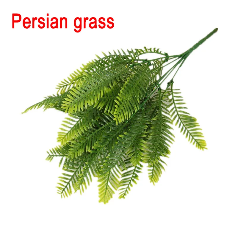 persian grass Искусственные растения для помещений и улицы, искусственные листья, куст для дома, офиса, сада, вечерние, декор RT99 - Цвет: persian grass