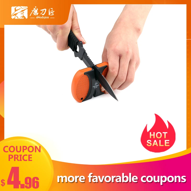 YOYAL Professional Outdoor Mini Knife Sharpener Ceramic and Carbide Knife Sharpening afiador diaman