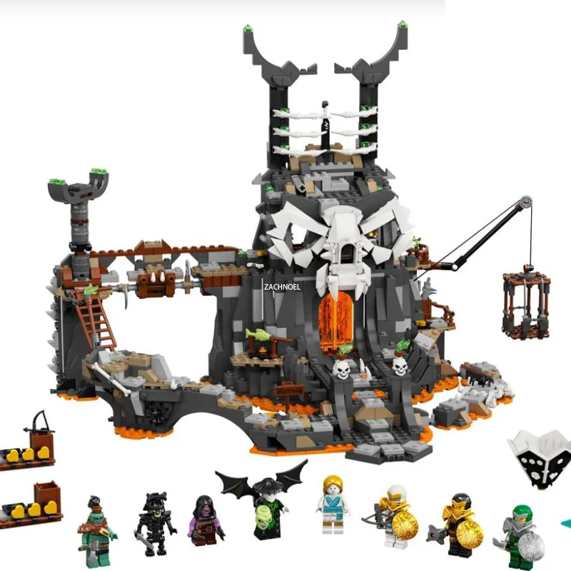 

Compatible 71722 New 2020 TV Series Skull Sorcerer Dungeon Cole Season 12-14 Building Blocks Classic Model Sets Bricks Kids