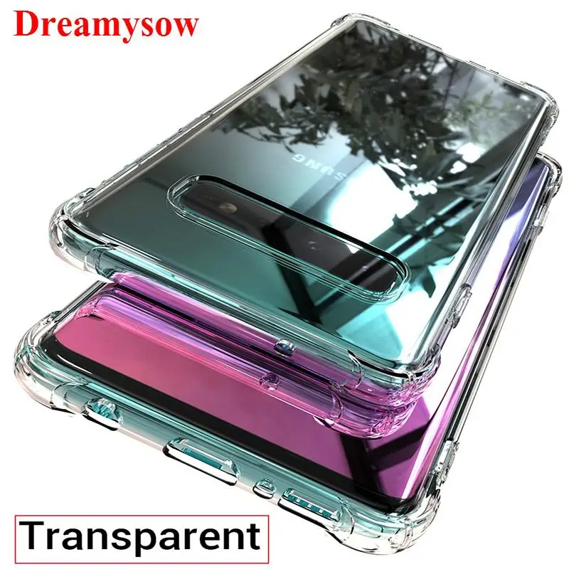 

Clear Silicone Soft Case For Samsung S10E S10 Plus note10Pro ShockProof Cover For Galaxy A70 A50 M30S A20S A10S A750 2018 Cases