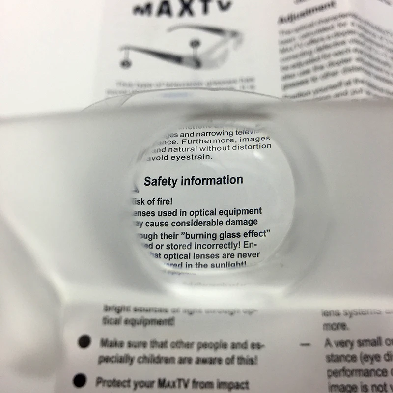 MaxTV Glasses Magnifier for Television Helmet Magnifier Headband Magnifying Glass People with Distance Low Vision Astigmatism