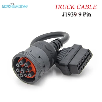 

Deutsch J1939 9pin to 16pin Truck Diesel Cable J1939 9 pin J1708 6Pin to OBDII/OBD2 16 PIN Female diagnosctic tool connector