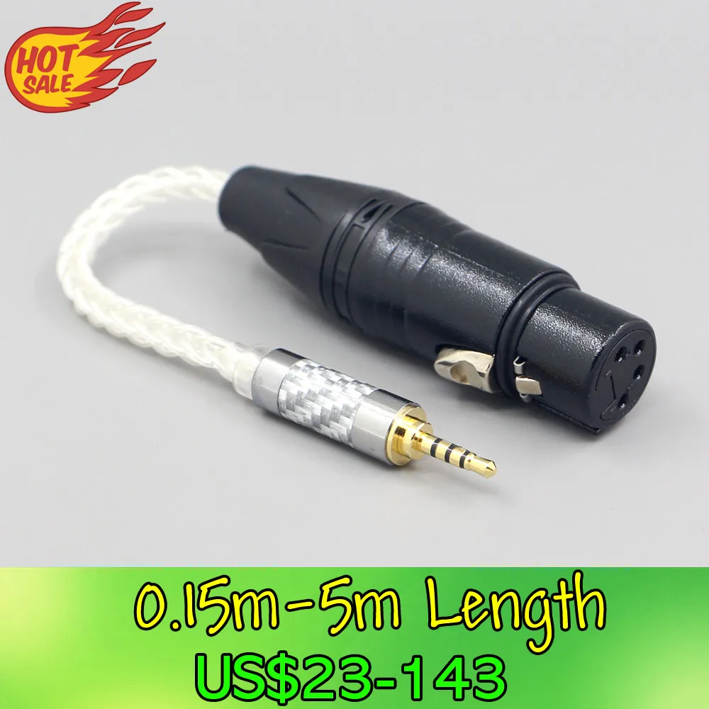 

LN007725 99% Pure Silver 8 Core Cable For 3.5mm 2.5mm 4.4mm 6.5mm To XLR 4 pole Female Converter