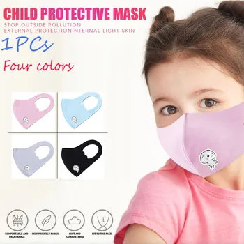 

Mask Kids Boys Girl Cotton cartoon print Dustproof Anti-fog Adjustable Protective Filter Mask washable reusable face mask Jul2