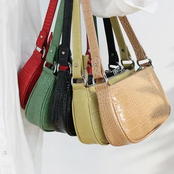 

Women shoulder handbag genuine leather crossbody shoulder bags female Crocodile messenger hobos bags ladies small top-handle