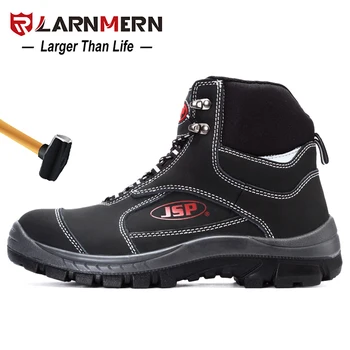 

LARNMERN Mens Work Shoes Steel Toe Safety Shoes Comfortable Anti-smashing Non-slip Construction Protective Footwear