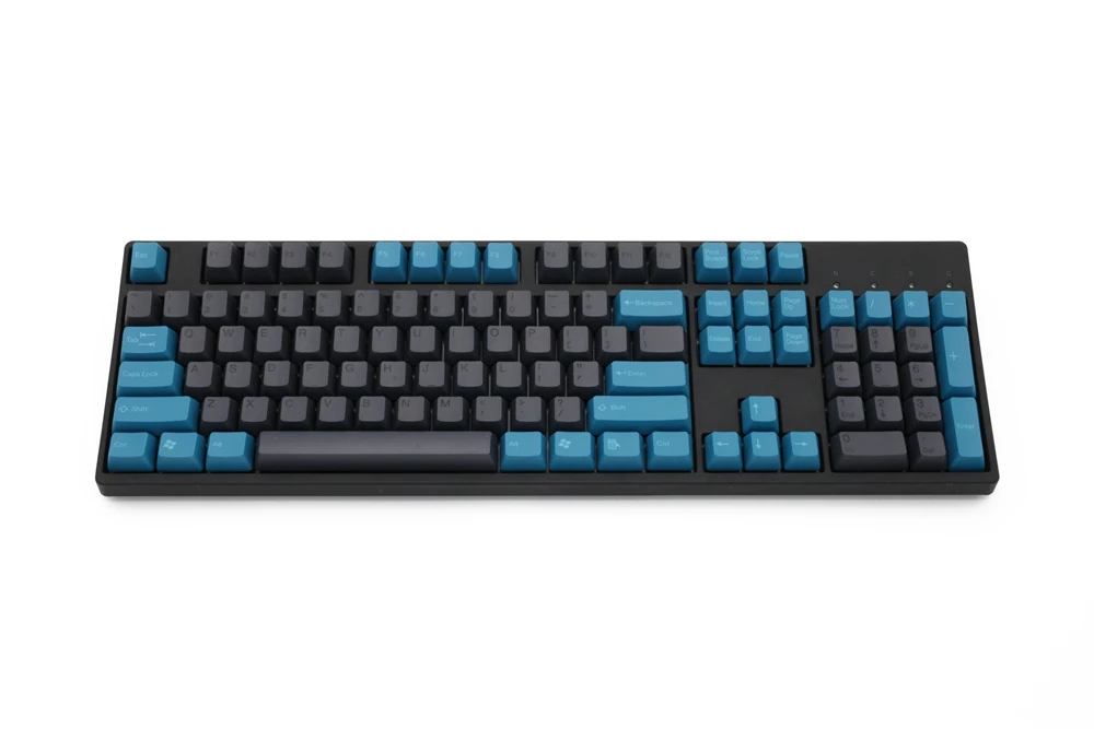 Taihao abs двойные колпачки для diy игровой механической клавиатуры цвет синий серый 104