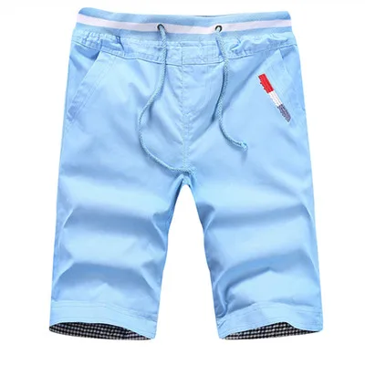 Lake blue Новые модные мужские укороченные спортивные штаны из хлопка, мужские корейские шаровары в стиле хип-хоп на открытом воздухе, весенние и летние шорты - Цвет: Lake blue