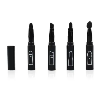 

4 Sections Portable Multifunctional Make Up Brush Metal Retractable Handle Wool Fiber Brushes for Makeup Artist