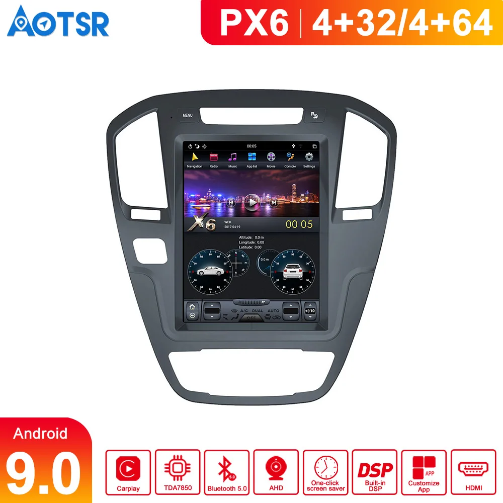 PX6 Android 9,0 4GB DSP Tesla стиль автомобильный gps-навигатор для OPEL Insignia 2008-2013 мультимедиа Автомагнитола