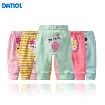 

5Pcs/lot Random Color Cartoon Print Baby Pants Cotton Baby Leggings Spring Autumn Toddler Boy Pants Newborn Infant Clothing