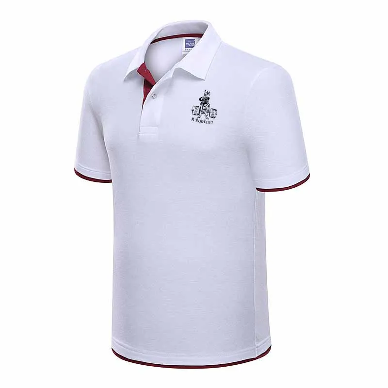 Brands  masculina Polo Shirt Black letter printing Men Cotton Short Sleeve Men Polo Shirt Sportsjerseysgolftennis Plus Size Male