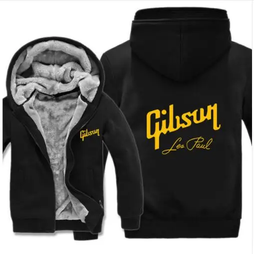 Gibson толстовки зимняя куртка для мужчин повседневная шерстяная подкладка флис Gibson Les свитшоты Paul пуловер с капюшоном - Цвет: 8