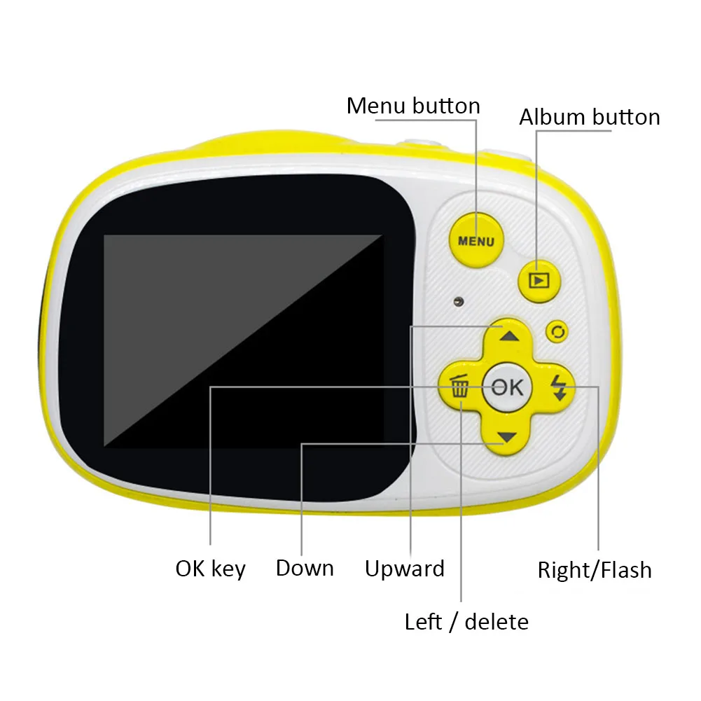 Digital Camera Camcorder Toy Lightweight Birthday 6X Zoom Educational Kids Gifts 2 Inch HD Screen Waterproof Mini Video Recorder