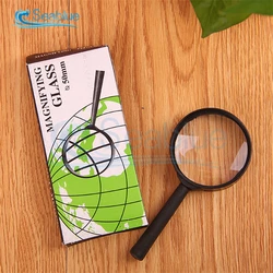 Magnifier 100mm Handheld 5 Times Convenient ABS High Quality Magnifying Glass for Hobbies Stamps Postcards Reading Newspapers