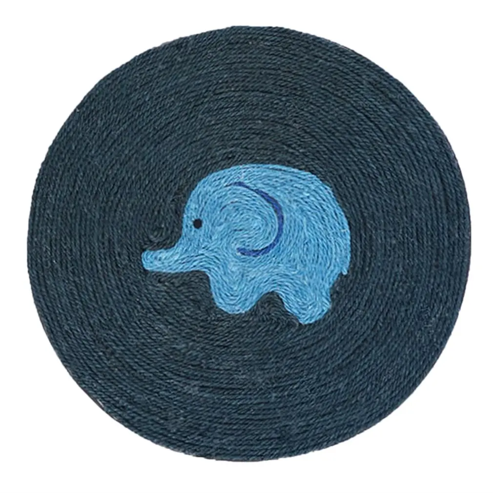 Синий Hemp Rope Cat Scratch Board High Quality Round and durable Funny Cat Pet Toy Cat Supplies - Цвет: Синий