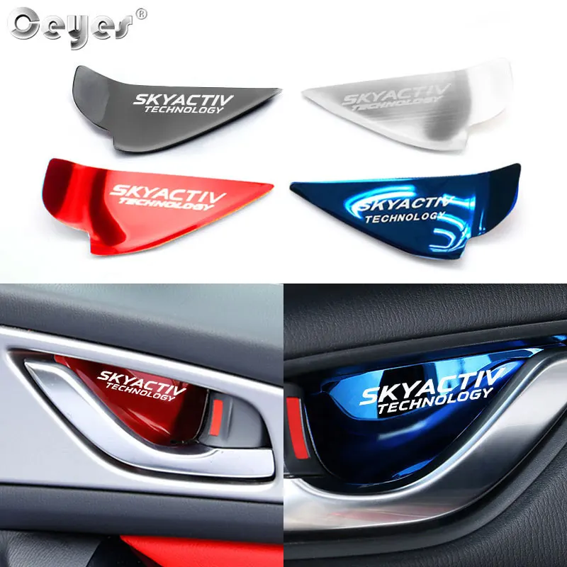 Car Styling For Mazda Skyactiv Technology CX 5 CX5 CX3 6 CX8 CX9 Axela Auto Door Bowl Handle Covers Trim Interior Stickers Case |