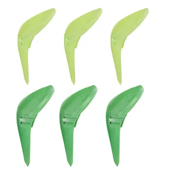 

6pcs Lazy Potted Plant Diversion Watering Funnel Plant Leaf Random Mixed Color