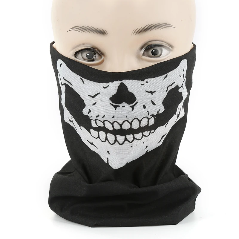 

Outdoor Sport Multi Function Mask Riding Bandanas Skull Skeleton Headwear Hat Neck Ghost Sunscreen Scarf Half Face Climbing Mask