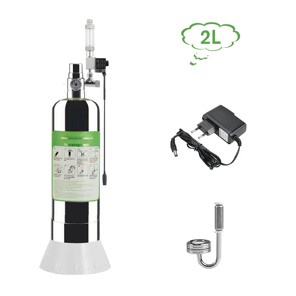 2L Aquarium CO2 Generator System CO2 Cylinder Generator System with Solenoid Bubble Diffuser Aquarium accessories Diffuser co2