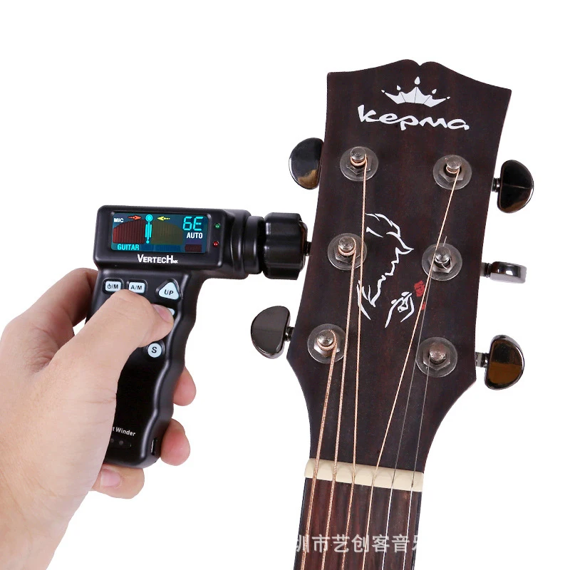 

Guitar Ukulele Tuner Fast Acoustic Guitars Auto-Tuner With Electric String Winder Safe Professional Grade Tuner For Ukuleles
