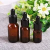 Empty Dropper Bottle Amber essential oil Glass Aromatherapy Liquid Brown 5-50ml Drop for massage Bottles Refillable 2